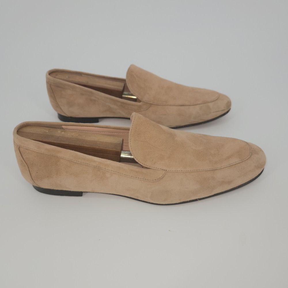 J. Crew Cleo Tan Suede Leather Driving Shoes Flats Loafers Women's Size 9 M - Picture 6 of 11